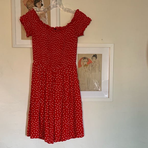 H&M red polka dot dress